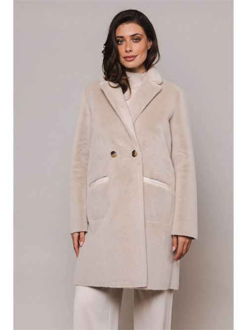 ivon cappotto doppiopetto reversibile RINO & PELLE | IVONE.7002310STONE